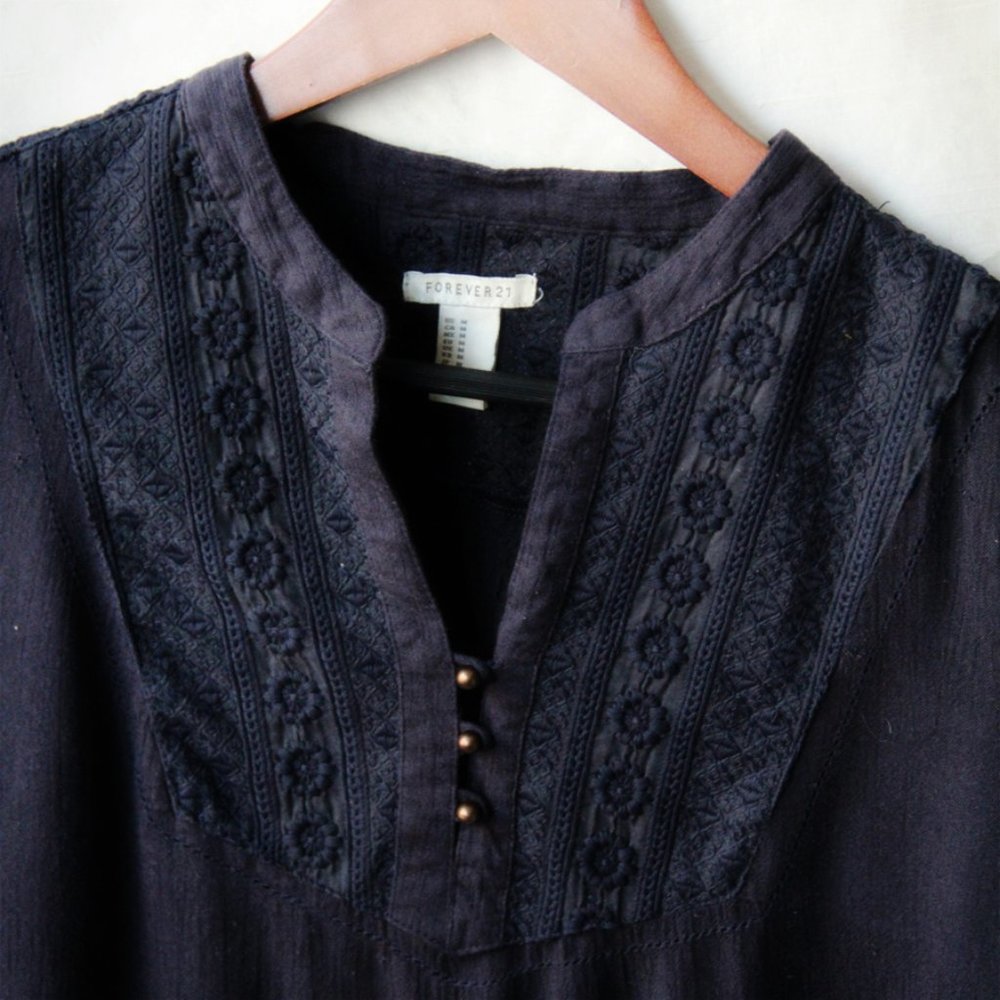 Blue Boho Top - Picture 2 of 4